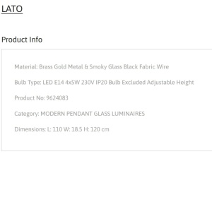 Lustra suspendata design modern LATO 4L - Img 5
