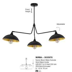 Lustra suspendata design modern MIRBA 138626 universul-luminii.ro