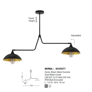 Lustra suspendata design modern MIRBA - Img 3