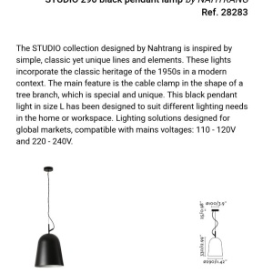 Lustra suspendata design modern Studio 290 negru 161006 universul-luminii.ro
