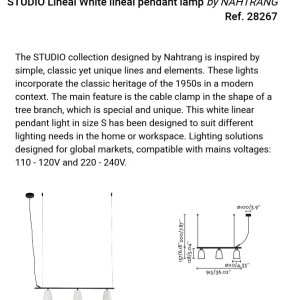 Lustra suspendata design modern Studio alb - Img 3