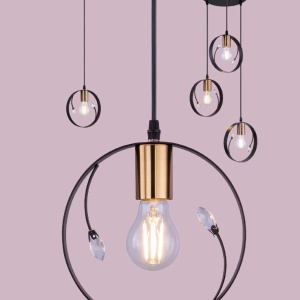 Lustra suspendata design modern VIGO negru 15346-3 GL 192566 universul-luminii.ro