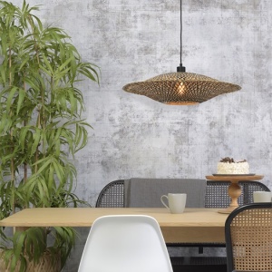 Lustra suspendata din bambus Bali orizontal M, 60cm 193966 universul-luminii.ro