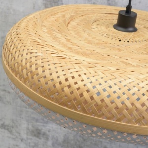 Lustra suspendata eco din bambus Palawan natur/ alb, 60x15cm 195816 universul-luminii.ro