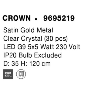 Lustra suspendata eleganta design modern Crown 35cm 205126 universul-luminii.ro