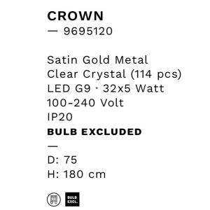 Lustra suspendata eleganta design modern Crown 75cm 158066 universul-luminii.ro