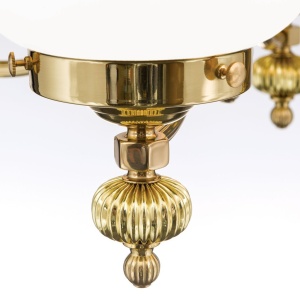 Lustra suspendata eleganta stil clasic Nostalgie 4L alama lucios/opal 241426 universul-luminii.ro