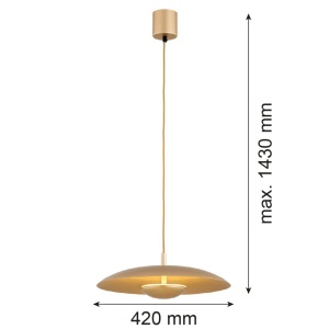 Lustra suspendata LED BOLTON 8869 auriu - Img 2