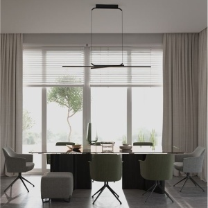 Lustra suspendata LED CCT design modern AKRO negru 245756 universul-luminii.ro
