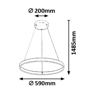 Lustra suspendata LED cu telecomanda design modern Othello 6299 RX - Img 2