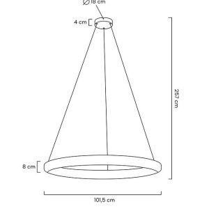 Lustra suspendata LED design ambiental Ring auriu 100cm 222206 universul-luminii.ro