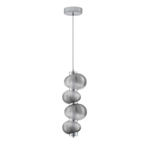 Lustra suspendata LED design modern Leda crom - Img 2