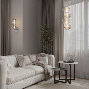 Lustra suspendata LED design modern Leda crom - Img 8