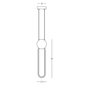 Lustra suspendata LED design modern Ring auriu/ negru 151906 universul-luminii.ro