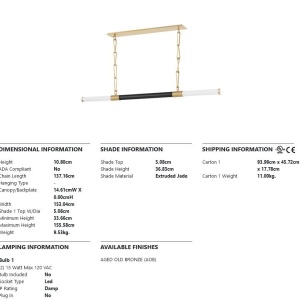 Lustra suspendata LED, model linear, design LUX, HUNTINGTON - Img 3