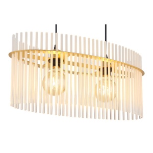 Lustra suspendata, Metal Auriu Mat, Sticla Opaca, GORLEY 15698H3M GL 171946 universul-luminii.ro