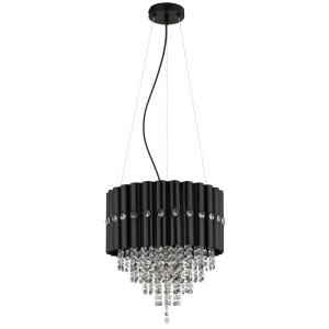 Lustra suspendata, Metal Negru, Cristale K5, ELEOS 63149-3 GL 172316 universul-luminii.ro