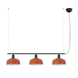 Lustra suspendata metal TATAWIN M 3L negru, orange
