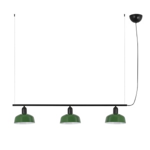 Lustra suspendata metal TATAWIN S 3L negru, verde