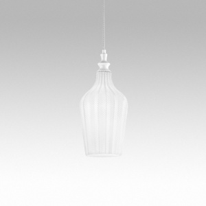Lustra suspendata, Pendul CLEOFE ambra, alb, cobalt sau ecru - Img 1