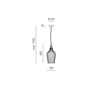 Lustra suspendata, Pendul CLEOFE ambra, alb, cobalt sau ecru - Img 6