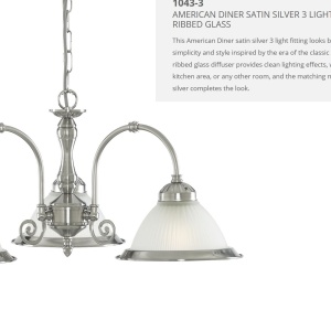 Lustra suspendata stil clasic American Diner 3L argintiu 1043-3 SRT 50596 universul-luminii.ro