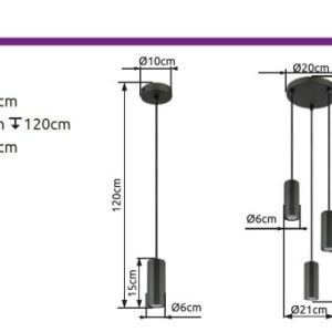 Lustra suspendata stil minimalist JAMES 3L gri 240166 universul-luminii.ro