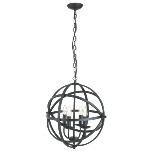 Lustra suspendata stil traditional Orbit negru 2474-4BK SRT