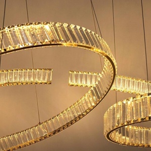 Lustra XXL suspendata LED design ambiental Ring LINE 8 auriu 222226 universul-luminii.ro