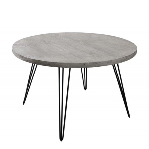 Masa bistro design industrial vintage Scorpion 80cm Mango, gri