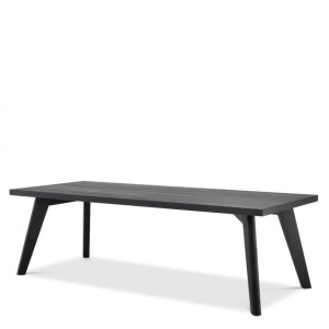 Masa design LUX din lemn de stejar Biot negru, 240x100 114472 HZ