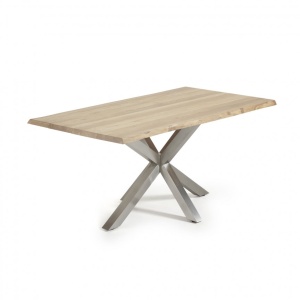 Masa Dining ARYA 180x100cm otel mat/ stejar albit C790M33 JG