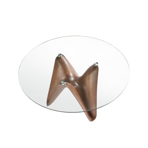 Masa dining design modern Walnut Round 140cm - Img 5