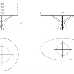 Masa eleganta design avangardist Tree 140cm - Img 3