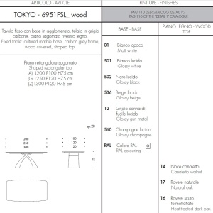 Masa eleganta design LUX Tokyo 300x120cm - Img 3