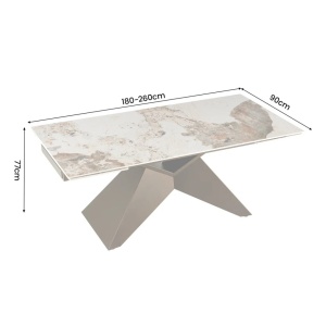 Masa Extensibila cu Blat Ceramic Pandora, DIAMOND 180-260cm - Img 9