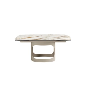 Masa extensibila design LUX Porcelain Marble 180-260cm - Img 3