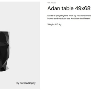 Masa exterior/interior design decorativ ADAN STOOL, mat - Img 3
