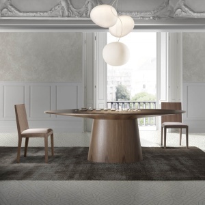 Masa ovala Walnut Veneered, 220x110cm AC-LE015 - Img 6