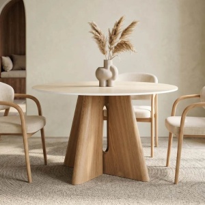 Masa rotunda cu blat ceramic ORGANIKO 120cm