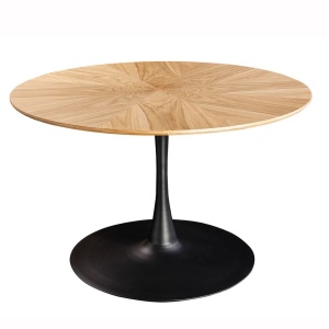 Masa rotunda cu furnir de stejar ATELIER 120cm