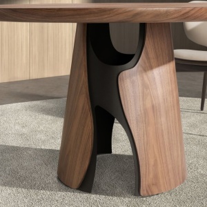 Masa rotunda design LUX Walnut 140cm - Img 6