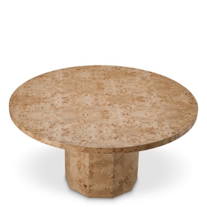 Masa rotunda LUX, Furnir Burl Mappa, Kingsgrove 150cm - Img 3