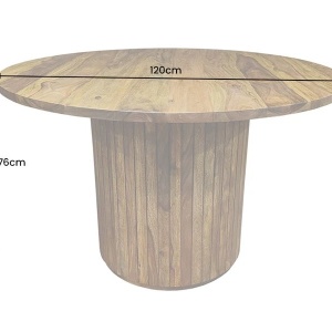 Masa rotunda TRES CHIC 120cm lemn masiv sheesham - Img 4