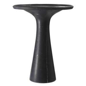 Masuta auxiliara design LUX din marmura neagra Pompano low 114330 HZ - Img 2