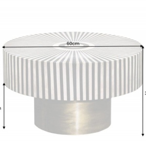 Masuta auxiliara design unicat Bone Inlay 60cm - Img 2
