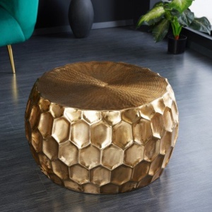 Masuta auxiliara design unicat Organic Orient 70cm, auriu - Img 3