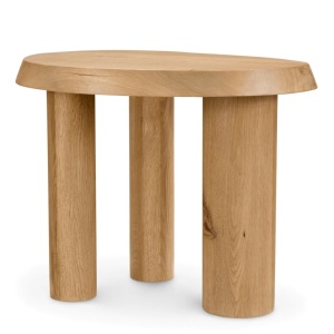 Masuta auxiliara din lemn design LUX Prelude, Reclaimed oak - Img 3