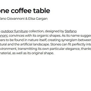 Masuta cafea de exterior / interior design ultra-modern premium STONE - Img 4
