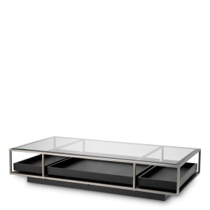 Masuta de cafea design LUX Roxton, negru - Img 6